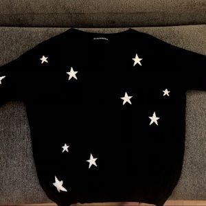 Black and White Brandy Melville Star Sweater